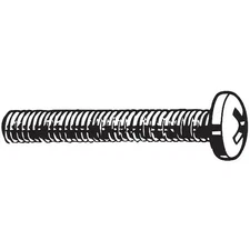 #8-32 X 1-3/4 In Phillips Pan Machine Screw, Zinc Plated Steel, 100 Pk,