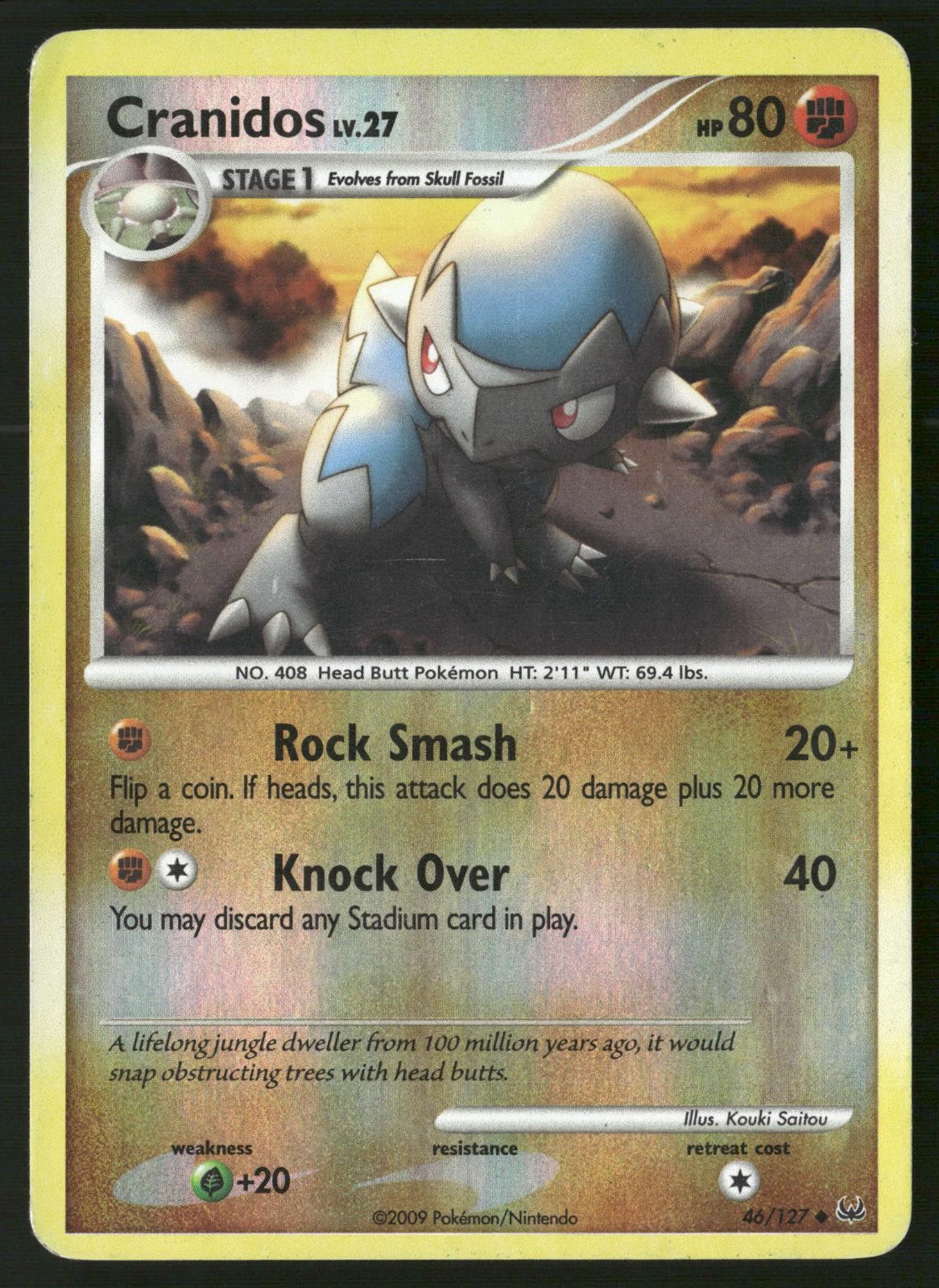 Cranidos 46/127 Uncommon Platinum Pokemon Reverse Holo HP