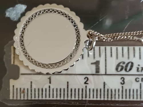 Vtg 925 Sterling Silver Pendant 14th Birthday Chain Link Necklace 17.75" - Picture 7 of 7