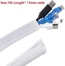 1M 3M 5M Cable Tidy Sleeves Wire Covers for Computer, TV, Home, Office UK