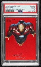 2017 Fleer Ultra Marvel Spider-Man Metal PMG Red 12/99 Iron Man PSA 9 MINT 03th