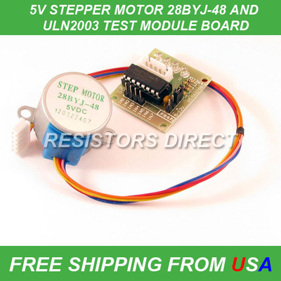 Stepper Motor 28BYJ-48 & Test Module Board ULN2003 5 Line 4 Phase Arduino