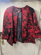 KASPER BLAZER/SIZE 6/NEW WITH TAG/RETAIL 119/LINED/REDF/BLACK/BLOUSE NOT INCLUDE