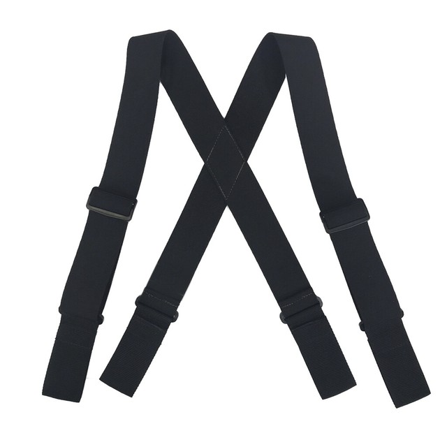 Welch Super Tuff Velcro Loop Work Suspenders 2 Inch Wide BLACK eBay