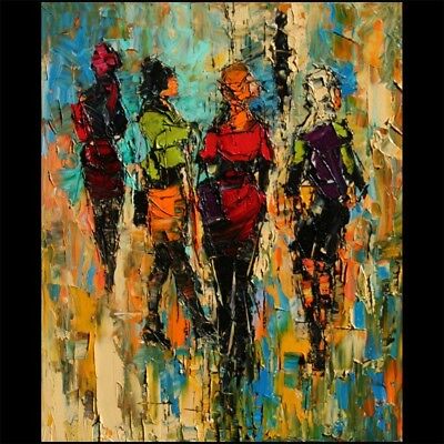 ANDRE DLUHOS Fashion Figures Vogue Women CITY Limited Edition ART PRINT ABSTRACT | eBay