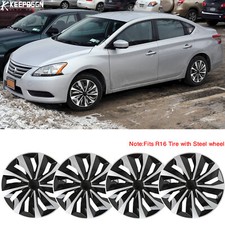For Nissan Sentra 16" 4X Hubcaps Wheel Covers Hub Caps Fits R16 Tire Steel Wheel