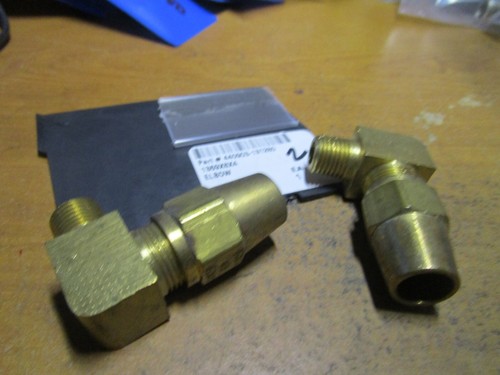 1/2"Tubex1/4"MPT CA360Brass 90° Copper Tubing DOT Male Elbow QTY 2