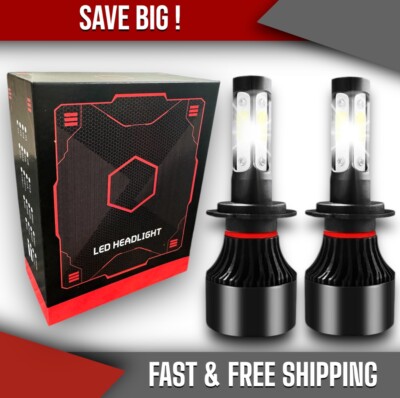 4 Sides H4 9003 HB2 LED Headlight Bulbs Kits Super Bright 1000000LM 6500K White
