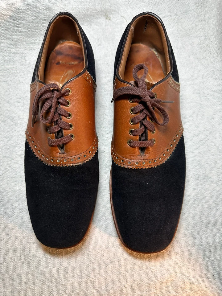 Zapato De Colección The Grenadier por British Walker Negro Gamuza\Marrón Cuero Talla 10.5 Usado Foto 2 de 4