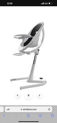 Mima Moon  2g High Chair. White & Black