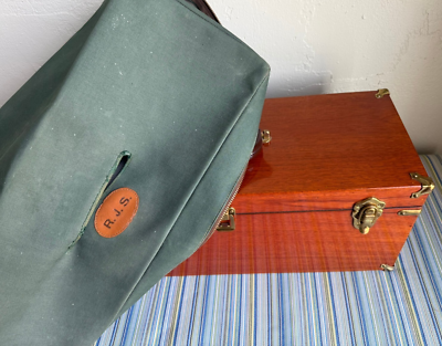 Abercrombie & Fitch 1961 Standard Model Mahogany Tackle Box With