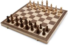 15-Inch Large Folding Chess Board Game Set with Chess Pieces