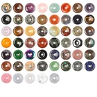 50mm Stone Donut Peace Buckle Semi-precious Gemstone Pendant Crystal Healing 2"