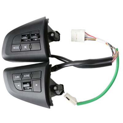 Multi-Function Steering Wheel Switch Control Buttons Black For Mazda 3 5 CX-5/7