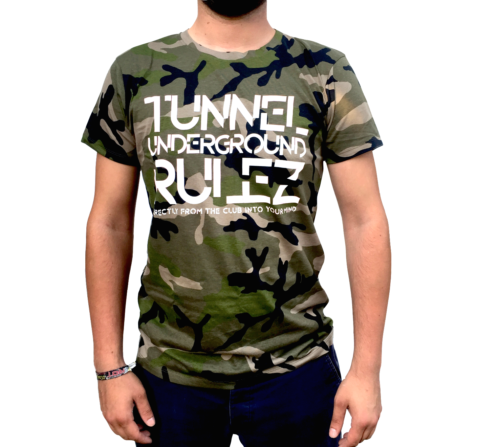 Tunnel Shirt &#034;UNDERGROUND RULEZ&#034; Camouflage Boys • Größe S
