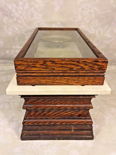 Antigua escala Henry Troemner tapa abatible placa de latón tapa de mármol hoja única peso - Imagen 10 de 12