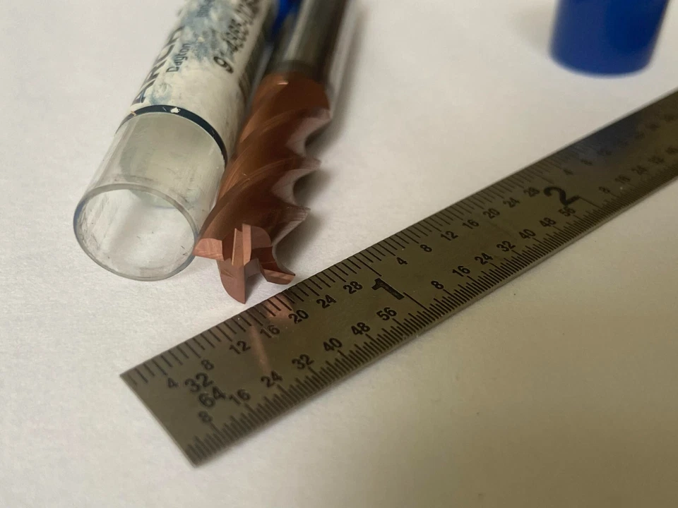 NEW Arch 3/8 .375"D 1"LOC 2"OAL Carbide Square Endmill TiAlN Coated 4 Flute - Image 2 of 2