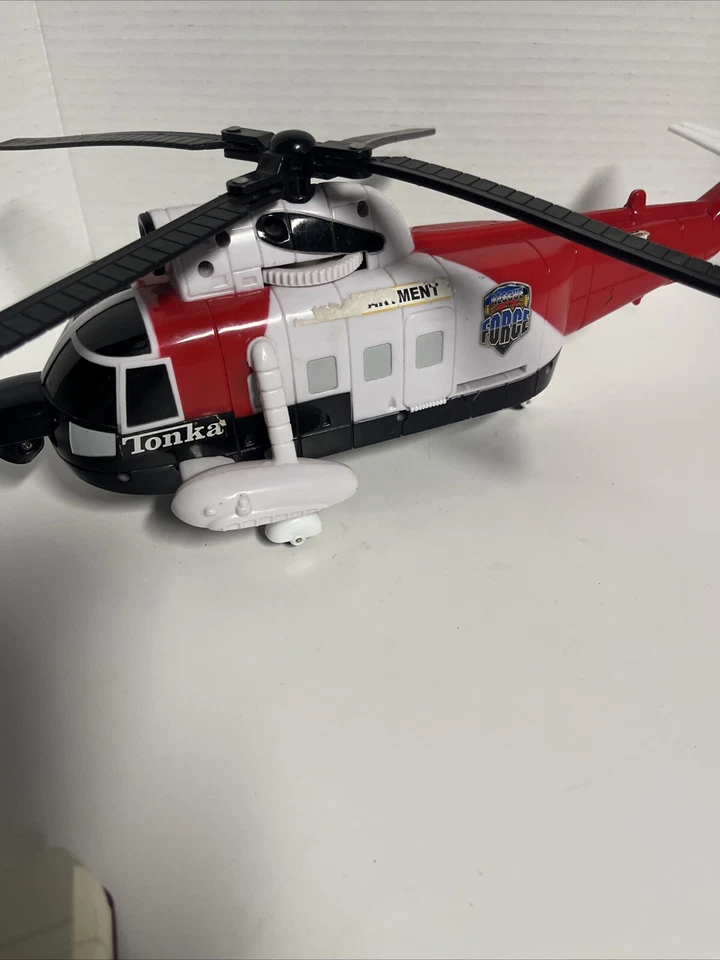 2010 Hasbro TONKA Fire Department Rescue Helicopter,used Lights Up Sounds WORKS - Image 2 of 4