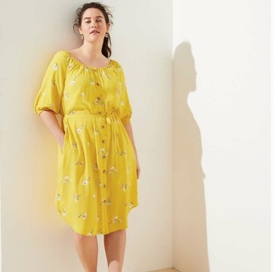 yellow dress size 20