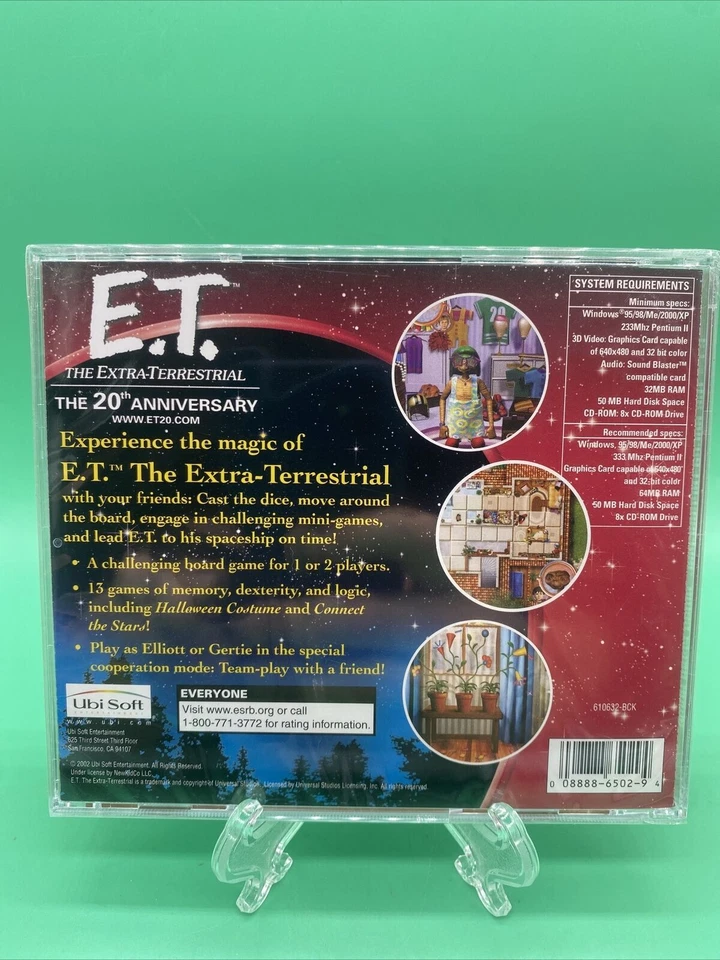 NEW 2002 E.T. 20th Anniversary Away From Home PC CD Rom Video Game by Ubisoft - Image 2 of 4