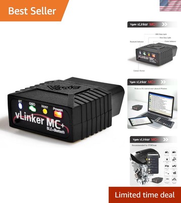 Advanced vLinker MC+ Bluetooth Scanner - Supports iOS, Android & Windows Devices