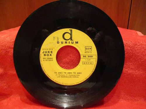 Vinile 45 giri - LOS MARCELLOS FERIAL Perdoname Senor "1965" No Cover - Foto 4 di 4