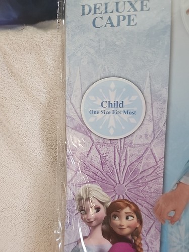 New Disney Frozen Queen Elsa Blue Deluxe Cape Only Child Size OSFM No Dress - Picture 3 of 6