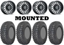Kit 4 GBC Parallax Tires 35x10-15 on Method 411 Bead Grip Matte Black Wheels CAN