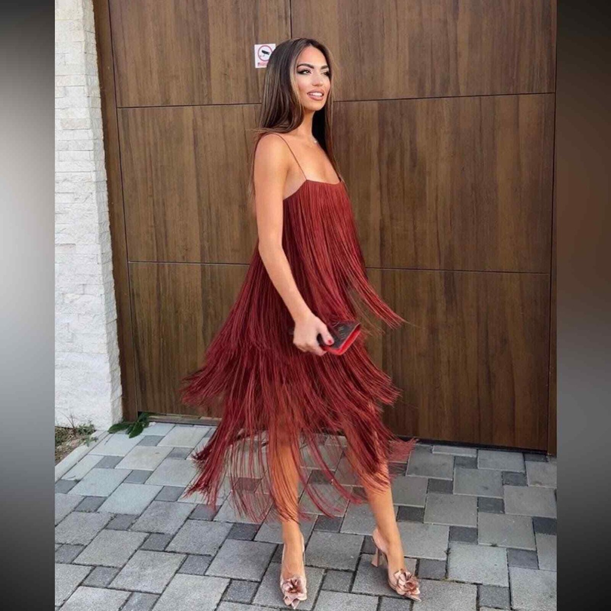 Zara strappy fringed dress 2712/835 286/019 | eBay