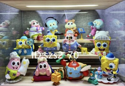 12pcs + 2Secret - Authentic POP MART SpongeBob Pajama Party Mini