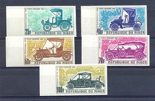 FRANCE COLONY NIGER 1969 5 ST.  IMPERF.  ** MNH VF  CLASSIC CARS  @2