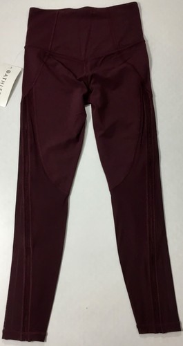 Athleta Women 24” Shakti Mesh 7/8 Tight 599728 Maroon Purple Size XS - Picture 3 of 4