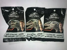 JURASSIC WORLD MINI ACTION DINO FIGURES BLIND BAG LOT OF 3