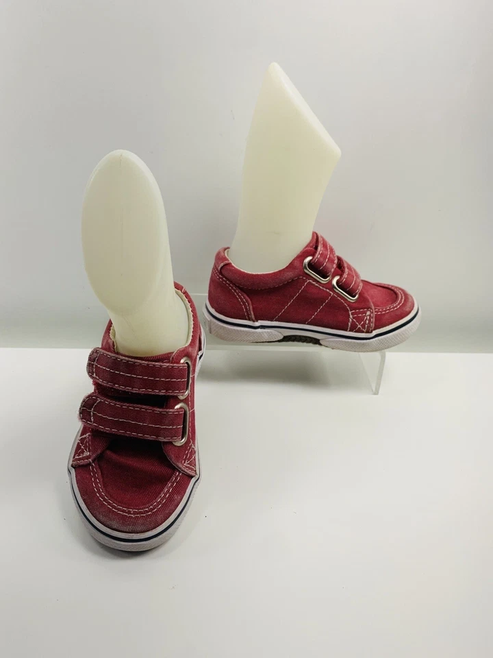 Zapatos Sperry Top Sider Halyard H & L Niño Pequeño Rojo Lona Gancho Lazo Talla 5.5 Foto 2 de 4