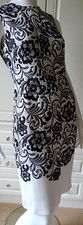 Dolce  Gabbanna  IVORY/BLACK LACE PRINT DRESS IT 44 UK 10/12
