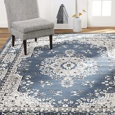 Home Dynamix Premium Sakarya Traditional Medallion Border Area Rug, Midnight ...
