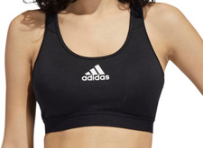 Adidas | Women's Don't Rest Alphaskin Padded Sports Bra, Black, Size XS