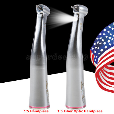 Dental 1:5 Fiber Optic LED Contra Angle High Speed Handpiece 1:5 Increasing ty