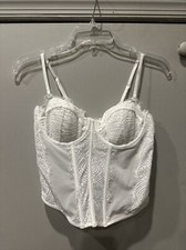Garage Chrishell Lace Mesh Bustier Top Size Small