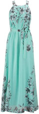 Chinmoon Women's Bohemia Sleeveless Plus Size Summer Chiffon Dress Mint Green