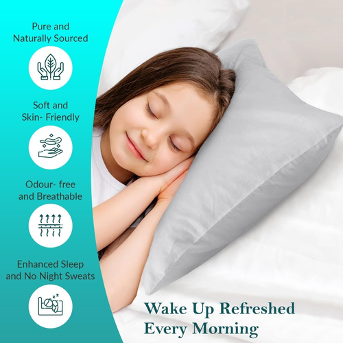 Travel Pillow Case 12X16 Size Set of 2 Piece Toddler Pillowcase 600 Thread Count - Picture 4 of 12