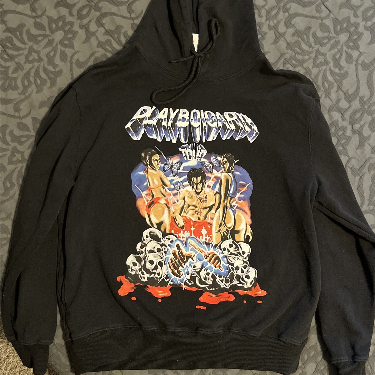 Playboi Carti NAGRI Tour Hoodie Black Long Sleeve Hoodie Medium | eBay