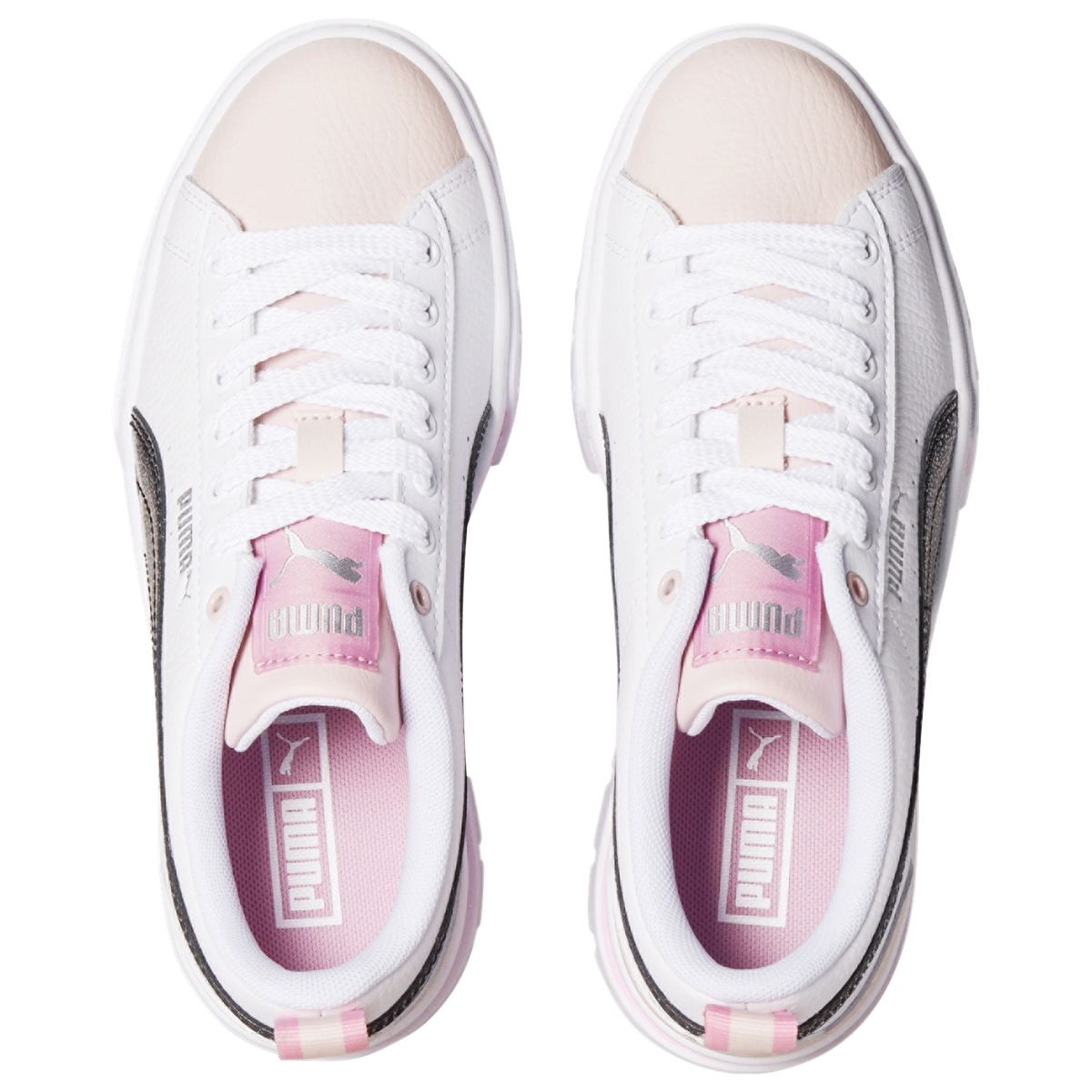 PUMA Mayze White Black Pink 38576801 Size 4Y-7Y Girls Womens