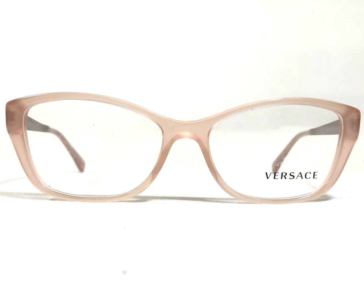 Versace Eyeglasses Frames MOD.3236 5218 Clear Pink Rose Gold Cat Eye  54-16-140 | eBay