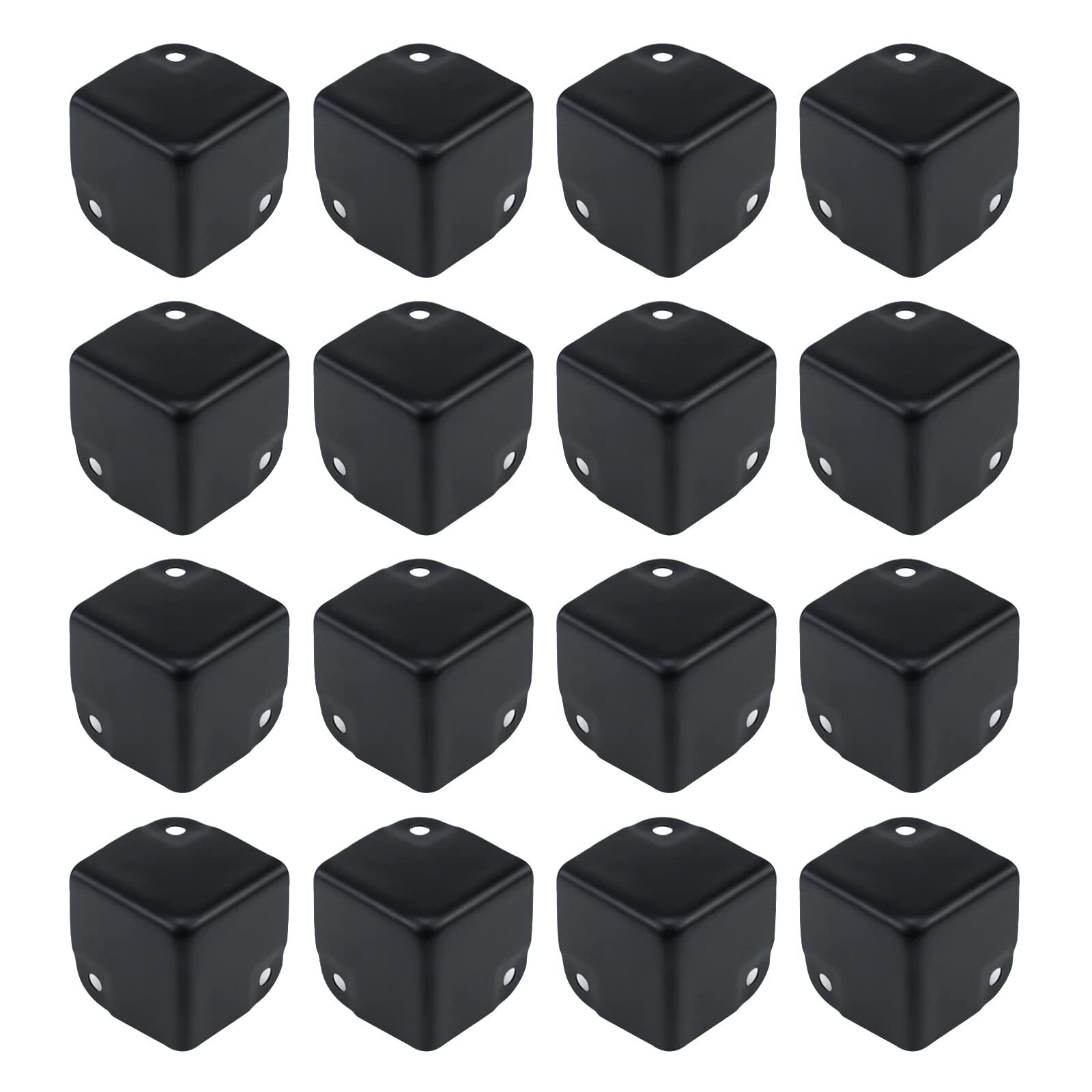 16Pcs Black Metal Corner Protector,1.38