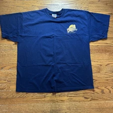 Vintage Planet Hollywood Shirt Mens 2XL Blue Orlando Eagle Graphic Tee 90s