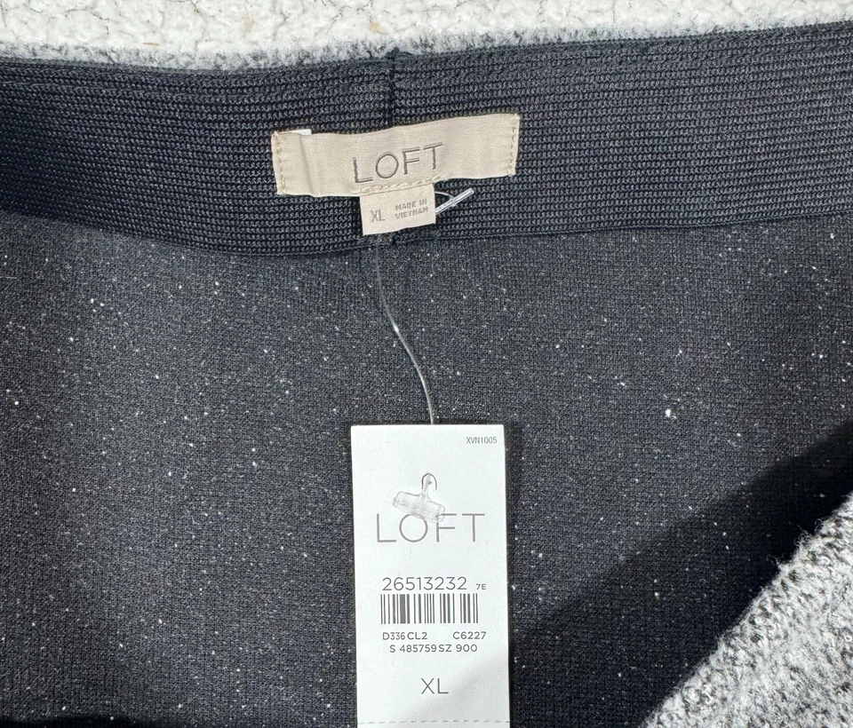 Falda circular Ann Taylor LOFT para mujer una línea talla XL polar gris ropa de carrera Foto 4 de 4