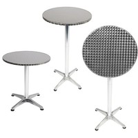 2 StüCk Bistro Stehtisch Ø60Cm HöHenverstellbar Klappbar Balkontisch Gartentisch