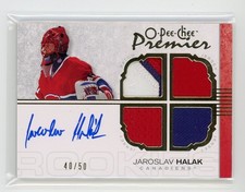 2007-08 O-PEE-CHEE PREMIER #122 ROOKIE RC PATCH AUTO /50 GOLD JAROSLAV HALAK
