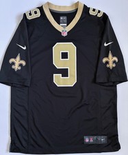 Drew Brees New Orleans Saints Jersey Large Nike On Field NFL Black #9
